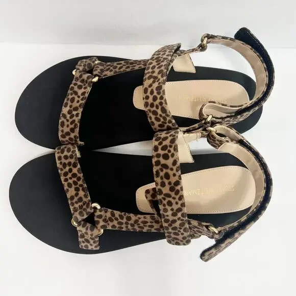 STUART WEITZMAN VAIL SPORT WOMEN SANDALS GOLDEN BEIGE SIZE 8.5 NEW NO BOX - Picture 3 of 6